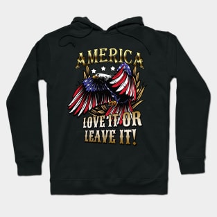 America Love It Or Leave It Patriotic Eagle Hoodie